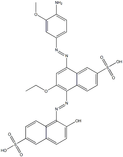 8-[(4-Amino-3-methoxyphenyl)azo]-6-ethoxy-5-[(2-hydroxy-6-sulfo-1-naphthalenyl)azo]-2-naphthalenesulfonic acid