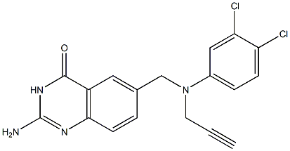 2-Amino-6-[N-(3,4-dichlorophenyl)-N-(2-propynyl)aminomethyl]quinazolin-4(3H)-one