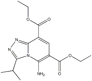 5-Amino-3-(1-methylethyl)-1,2,4-triazolo[4,3-a]pyridine-6,8-dicarboxylic acid diethyl ester Structure