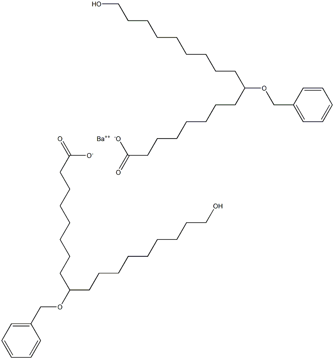 Bis(9-benzyloxy-18-hydroxystearic acid)barium salt Structure