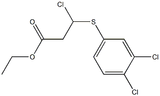 3-Chloro-3-[(3,4-dichlorophenyl)thio]propionic acid ethyl ester