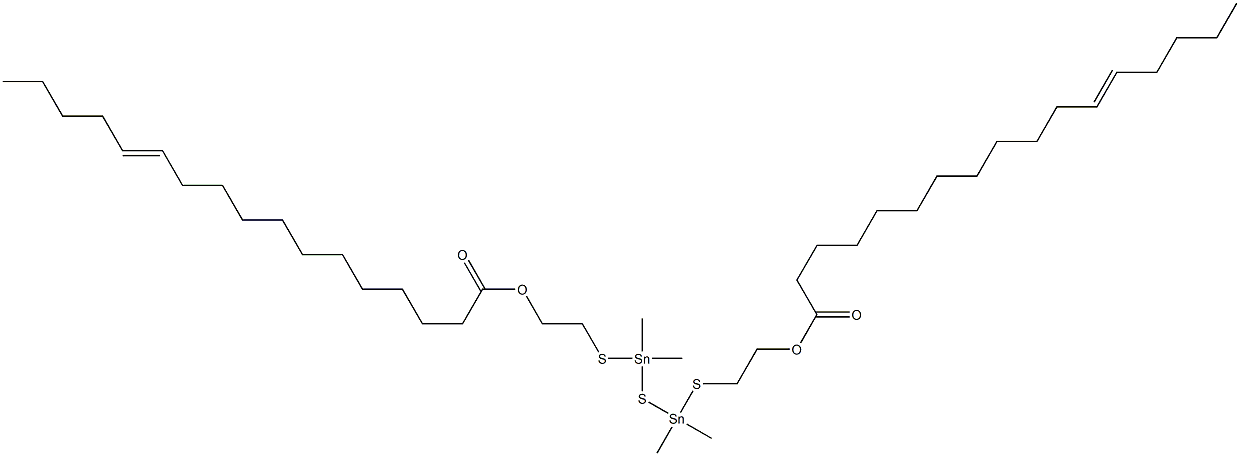 Bis[dimethyl[[2-(11-hexadecenylcarbonyloxy)ethyl]thio]stannyl] sulfide Struktur