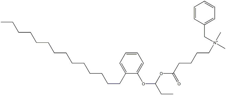 N,N-Dimethyl-N-benzyl-N-[4-[[1-(2-tetradecylphenyloxy)propyl]oxycarbonyl]butyl]aminium Structure