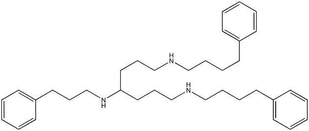 N,N''-Bis(4-phenylbutyl)-N'-(3-phenylpropyl)heptane-1,4,7-triamine Struktur