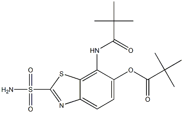 7-(Pivaloylamino)-6-(pivaloyloxy)benzothiazole-2-sulfonamide,,结构式