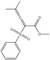 4-Methyl-2-phenylsulfonyl-2,3-pentadienoic acid methyl ester