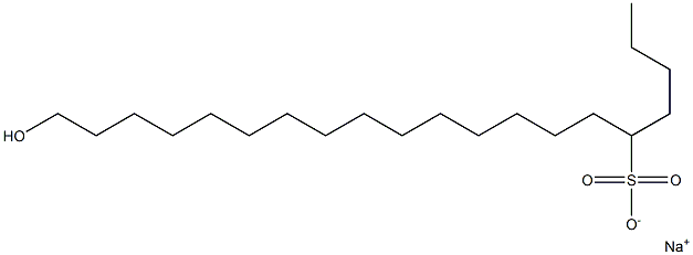 20-ヒドロキシイコサン-5-スルホン酸ナトリウム 化学構造式