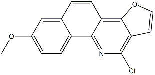 11-クロロ-7-メトキシベンゾ[h]フロ[3,2-c]キノリン 化学構造式