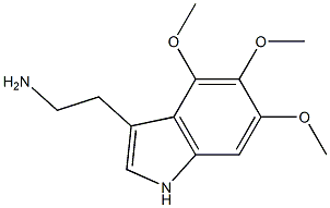 3-(2-Aminoethyl)-4,5,6-trimethoxy-1H-indole Struktur