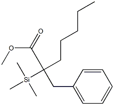 2-Benzyl-2-(trimethylsilyl)heptanoic acid methyl ester Structure