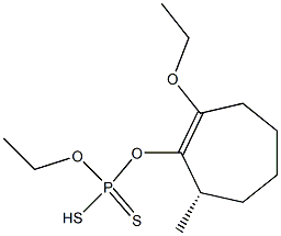 Dithiophosphoric acid O,O-diethyl S-(7-methyl-2-oxocycloheptyl) ester Structure