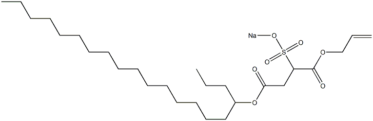 2-(Sodiosulfo)succinic acid 4-icosyl 1-(2-propenyl) ester Structure