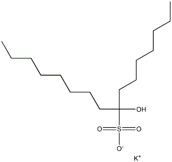 8-ヒドロキシヘキサデカン-8-スルホン酸カリウム 化学構造式