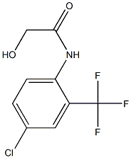 N-[4-クロロ-2-(トリフルオロメチル)フェニル]-2-ヒドロキシアセトアミド 化学構造式