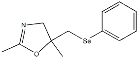 2-Methyl-5-methyl-5-(phenylselenomethyl)-2-oxazoline Struktur