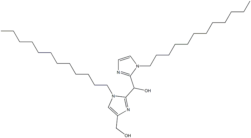 [1-Dodecyl-4-[hydroxymethyl]-1H-imidazol-2-yl][1-dodecyl-1H-imidazol-2-yl]methanol Structure