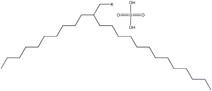 Sulfuric acid 2-decylpentadecyl=potassium salt Struktur