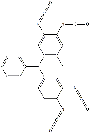 Bis(3,4-diisocyanato-6-methylphenyl)phenylmethane,,结构式