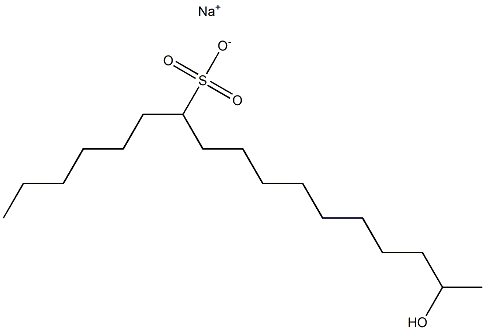 16-ヒドロキシヘプタデカン-7-スルホン酸ナトリウム 化学構造式