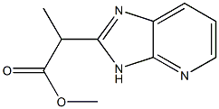 2-(3H-イミダゾ[4,5-b]ピリジン-2-イル)プロパン酸メチル 化学構造式