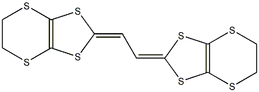 2,2'-(エタン-1,2-ジイリデン)ビス(5,6-ジヒドロ-1,3-ジチオロ[4,5-b][1,4]ジチイン) 化学構造式