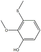 2-メトキシ-3-(メチルチオ)フェノール 化学構造式