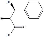 [2S,3R,(+)]-3-ヒドロキシ-2-メチル-3-フェニルプロパン酸 化学構造式