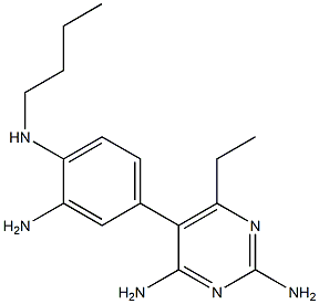 2,4-Diamino-6-ethyl-5-(3-amino-4-(butylamino)phenyl)pyrimidine 结构式