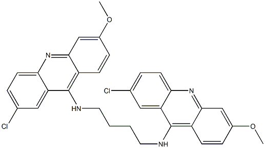 N,N'-Tetramethylenebis(2-chloro-6-methoxyacridin-9-amine) 结构式