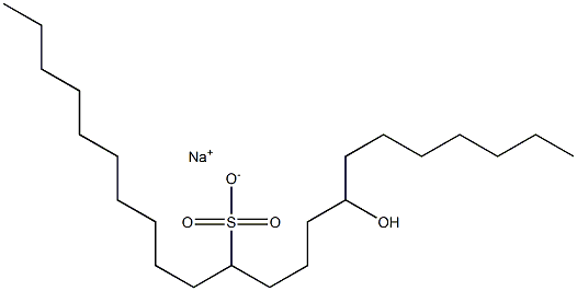 15-ヒドロキシドコサン-11-スルホン酸ナトリウム 化学構造式