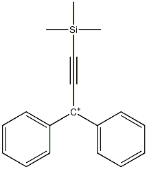 1,1-Diphenyl-3-(trimethylsilyl)-2-propyn-1-ium Structure