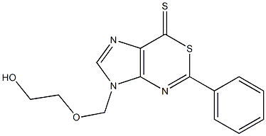 5-Phenyl-3-[(2-hydroxyethoxy)methyl]imidazo[4,5-d][1,3]thiazine-7(3H)-thione Struktur