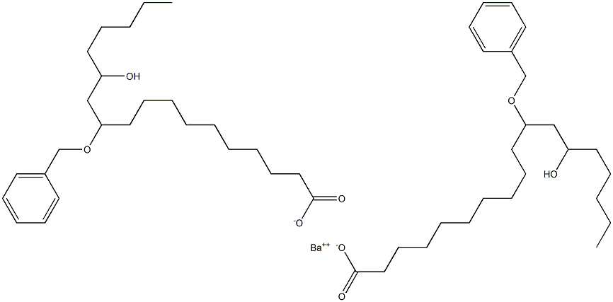 Bis(11-benzyloxy-13-hydroxystearic acid)barium salt Structure