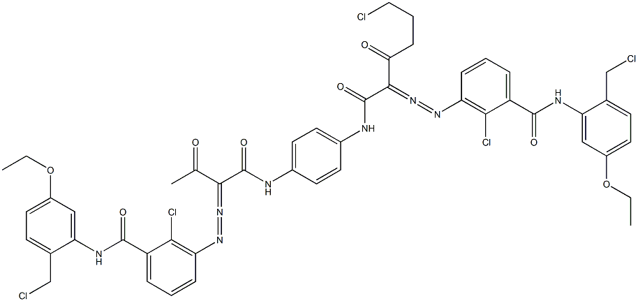  3,3'-[2-(2-Chloroethyl)-1,4-phenylenebis[iminocarbonyl(acetylmethylene)azo]]bis[N-[2-(chloromethyl)-5-ethoxyphenyl]-2-chlorobenzamide]