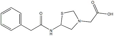 5-[(Phenylacetyl)amino]thiazolidine-3-acetic acid Struktur