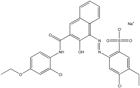  4-Chloro-3-ethyl-6-[[3-[[(2-chloro-4-ethoxyphenyl)amino]carbonyl]-2-hydroxy-1-naphtyl]azo]benzenesulfonic acid sodium salt