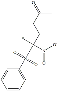 5-フェニルスルホニル-5-フルオロ-5-ニトロ-2-ペンタノン 化学構造式