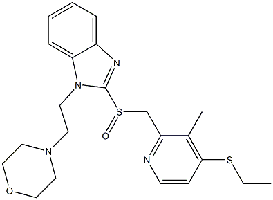 1-(2-Morpholinoethyl)-2-[(4-ethylthio-3-methyl-2-pyridinyl)methylsulfinyl]-1H-benzimidazole Structure