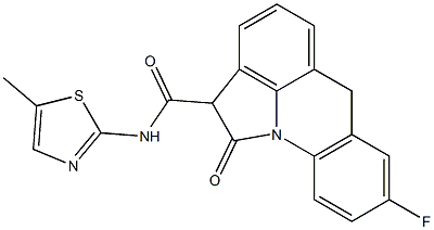 8-Fluoro-N-(5-methyl-2-thiazolyl)-1,2-dihydro-1-oxo-6H-pyrrolo[3,2,1-de]acridine-2-carboxamide,,结构式