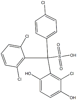 (4-Chlorophenyl)(2,6-dichlorophenyl)(6-chloro-2,5-dihydroxyphenyl)methanesulfonic acid