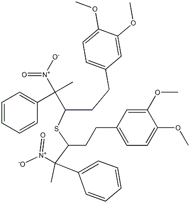 Phenyl[1-nitro-1-methyl-4-(3,4-dimethoxyphenyl)butan-2-yl] sulfide Struktur