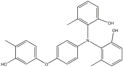 N,N-Bis(2-hydroxy-6-methylphenyl)-4-(3-hydroxy-4-methylphenoxy)benzenamine Structure