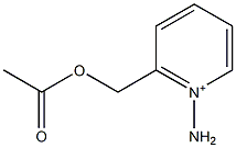 1-アミノ-2-(アセチルオキシメチル)ピリジニウム 化学構造式