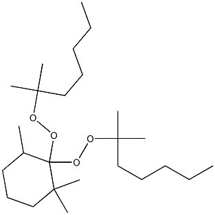2,2,6-Trimethyl-1,1-bis(1,1-dimethylhexylperoxy)cyclohexane Structure