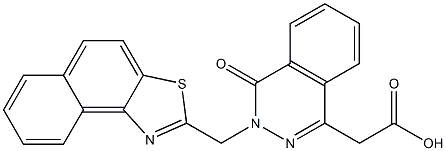 3,4-Dihydro-3-(naphtho[1,2-d]thiazol-2-ylmethyl)-4-oxophthalazine-1-acetic acid Struktur