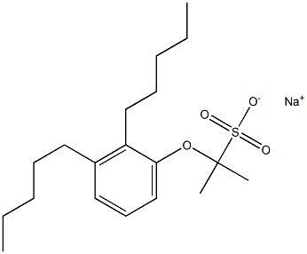 2-(2,3-Dipentylphenoxy)propane-2-sulfonic acid sodium salt Structure