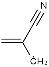 2-Cyano-2-propenyl radical,,结构式