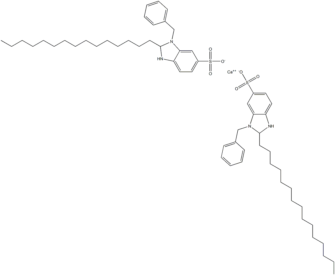 Bis(1-benzyl-2,3-dihydro-2-pentadecyl-1H-benzimidazole-6-sulfonic acid)calcium salt