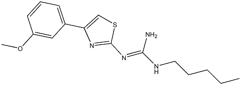 2-[[Amino(pentylamino)methylene]amino]-4-(3-methoxyphenyl)thiazole Struktur