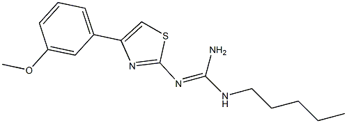 2-[[Amino(pentylamino)methylene]amino]-4-(3-methoxyphenyl)thiazole 结构式